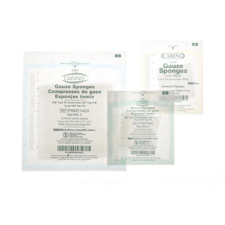 Medline - Gauze Sponge Cotton 12-Ply 3 X 3 Inch Square Sterile - PRM3312