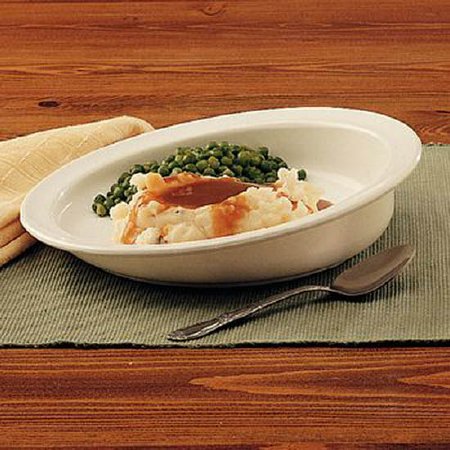 Patterson Medical Supply Sammons Preston Hi-Lo Scoop Plate White Reusable Polypropylene 9 Inch Diameter - 1540
