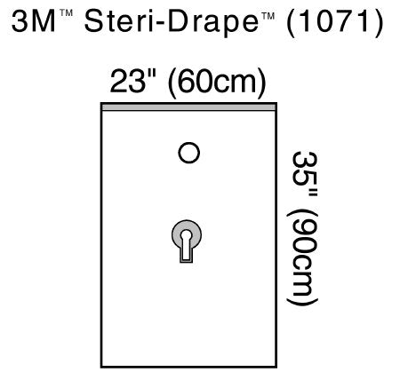 3M Steri-Drape - Urological Drape Urological Drape 23 W X 35 L Inch Sterile - 1071