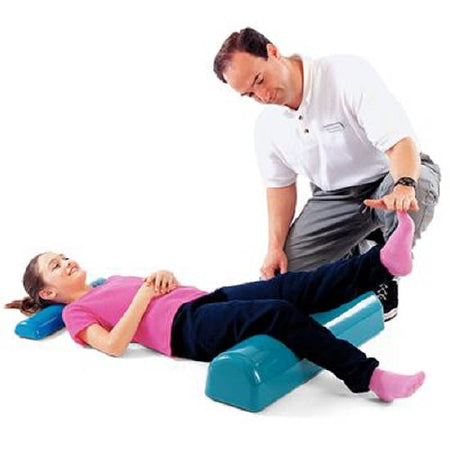 Patterson Medical Supply Tumble Forms 2 Raised Rolls Half-Round Therapy Foam Roller Blue Foam 8 W X 30 D X 6 H Inch - 2789D