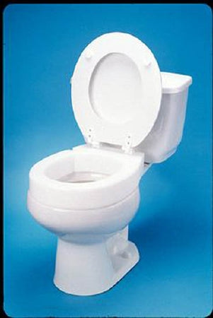 Patterson Medical Supply Raised Toilet Seat 3 Inch Height White 500 lbs. Weight Capacity - 407101