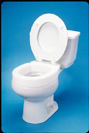 Patterson Medical Supply - Raised Toilet Seat 3 Inch Height White 500 lbs. Weight Capacity - 407101