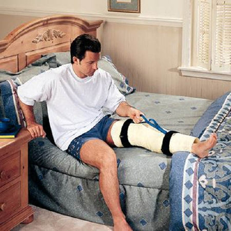 Patterson Medical Supply - Cast Handle Thigh 22 Inch, Calf 16 Inch, Hook and Loop Closures, Machine Washable - 5084