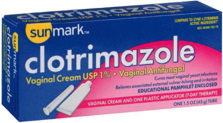 McKesson sunmark Vaginal Antifungal 1% Strength Cream 1.5 oz. Tube - 49348079376