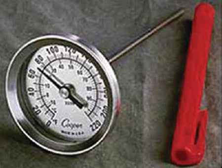 Patterson Medical Supply - Dial Thermometer Fahrenheit 0° to 220°F Partial Immersion Does Not Require Power - 552346