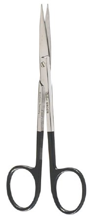 Miltex SuperCut - Plastic Surgery Scissors 4-3/4 Inch Length OR Grade German Stainless Steel NonSterile Finger Ring Handle Straight Blade Sharp Tip / Sharp Tip - 5-SC-270