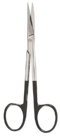 Miltex SuperCut - Plastic Surgery Scissors 4-3/4 Inch Length OR Grade German Stainless Steel NonSterile Finger Ring Handle Curved Blade Sharp Tip / Sharp Tip - 5-SC-276