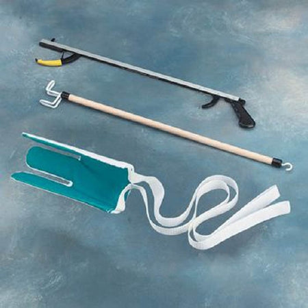 Patterson Medical Supply SammonsPreston Assistive Device Kit 4 ADL Hip / Knee Equipment Kit Reacher - 26 Inch Length / Dressing Stick - 26 Inch Length - 557612