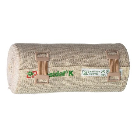 Rosidal K - Compression Bandage 4 Inch X 5-1/2 Yard High Compression Clip Detached Closure Tan NonSterile - 55977404