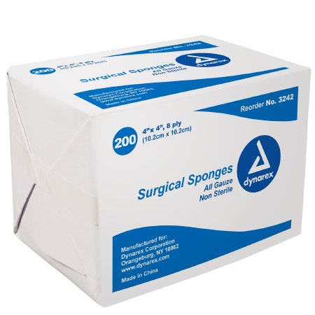 Dynarex Dynarex Gauze Sponge Gauze 8-Ply 4 X 4 Inch Square NonSterile - 3242