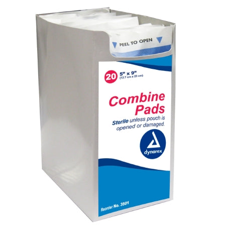 Dynarex Dynarex Abdominal Pad Nonwoven / Fluff 5 X 9 Inch Rectangle Sterile - 3501