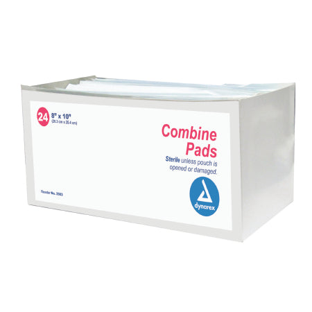 Dynarex Dynarex Abdominal Pad Nonwoven / Fluff 8 X 10 Inch Rectangle Sterile - 3503