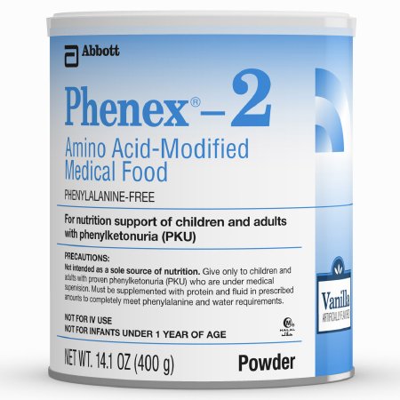 Abbott Nutrition Phenex-2 Amino Acid Modified Oral Supplement Vanilla Flavor 14.1 oz. Can Powder - 55755