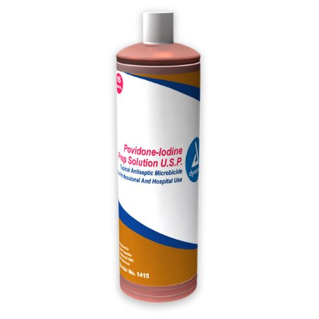 Dynarex - Skin Prep Solution 16 oz. Bottle 10% Strength Povidone-Iodine NonSterile - 1415