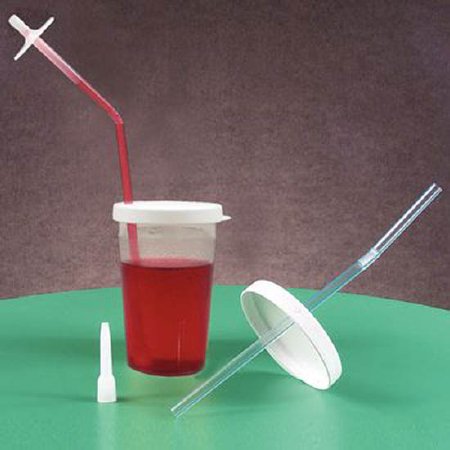 Patterson Medical Supply - Replacement Lid Flex Straw, Latex Free - 920692