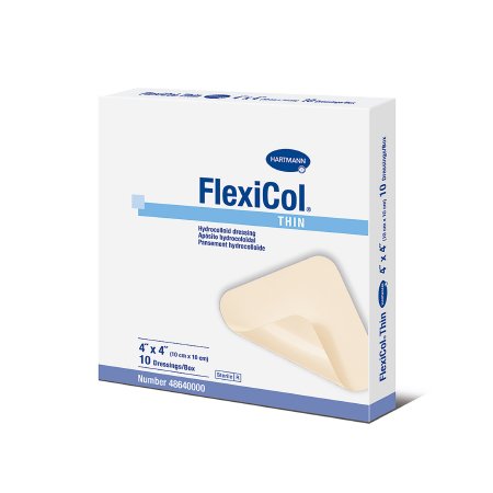 FlexiCol - Hydrocolloid Dressing 4 X 4 Inch Square Sterile - 48640000