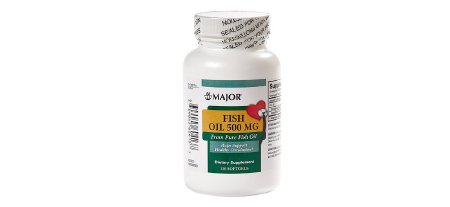 Major Pharmaceuticals Major Omega 3 Supplement Fish Oil 500 mg Strength Softgel 130 per Bottle - 904560413
