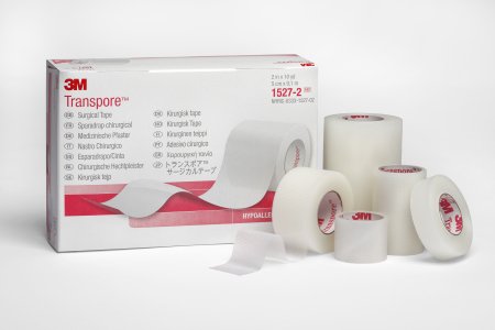 3M Transpore Medical Tape Water Resistant Plastic 1/2 Inch X 10 Yard Transparent NonSterile - 1527-0