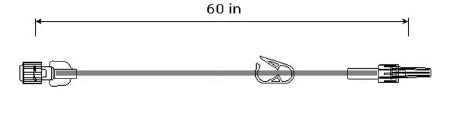 ICU Medical Extension Set 60 Inch Tubing Without Port 1.04 mL Priming Volume DEHP-Free - B2048
