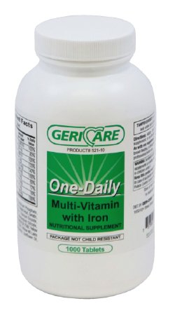 McKesson Geri-Care Multivitamin Supplement with Minerals Tablet 1000 per Bottle - 521-10-GCP