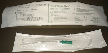 Bard Clean-Cath Urethral Catheter Straight Tip PVC 14 Fr. 6 Inch - 420714