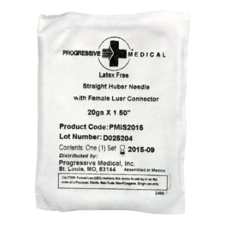 Progressive Medical - Huber Needle 20 Gauge 1-1/2 Inch - PMIS2015