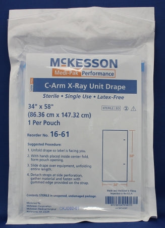 McKesson McKesson Mobile X-Ray Drape 34 X 58 Inch X-Ray or C-Arm Image Intensifiers - 16-61