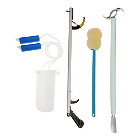 SammonsPreston Hip Kit 8 - ADL Hip / Knee Equipment Kit Reacher - 26 Inch Length / Dressing Stick - 24 Inch Length - 555464