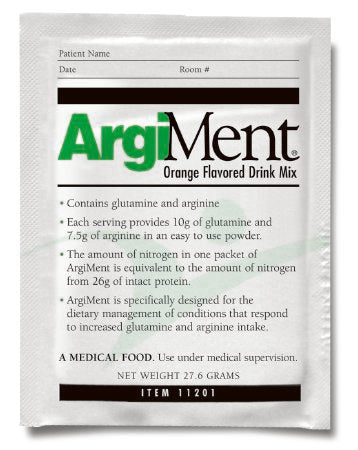 Medtrition/National Nutrition ArgiMent Arginine / Glutamine Supplement Orange Flavor 24.6 Gram Individual Packet Powder - 11201