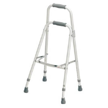 Patterson Medical Supply Carex Hemi Side Step Folding Walker Adjustable Height Aluminum Frame 300 lbs. Weight Capacity 30 to 34 Inch Height - A70042