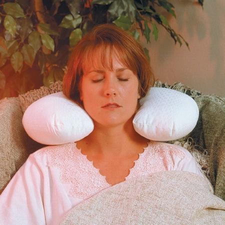 Patterson Medical Supply Rolyan SleepRite Traveler Crescent Neck Pillow 9 X 18 Inch White Reusable - A818608