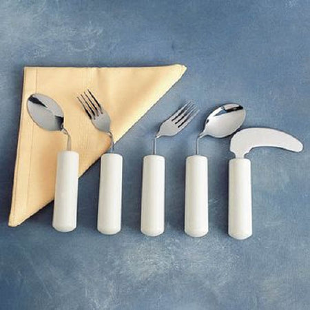 Queens - Fork Angled / Left Handed White Stainless Steel - AA5511LA