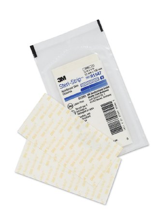 3M Steri-Strip Skin Closure Strip 1/2 X 4 Inch Nonwoven Material Reinforced Strip White - R1547