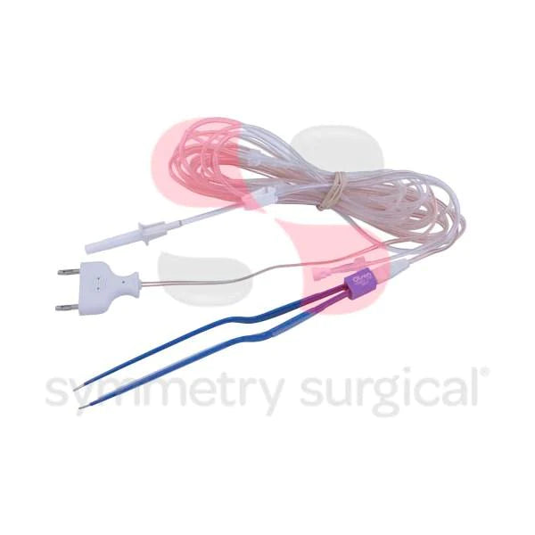 Olsen - Bipolar Forceps 4-1/4 Inch Working Length NonLocking Bayonet Handle Straight Smooth, Insulated 1.5 mm Tips - 20-0431