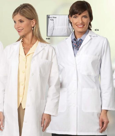 Fashion Seal Uniforms Lab Jacket White Small Long Sleeves Hip Length - 125 S