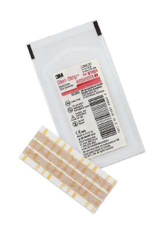 3M Steri-Strip Skin Closure Strip 1/4 X 3 Inch Nonwoven Material Flexible Strip Tan - B1551