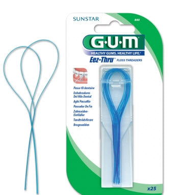 G·U·M EeZ-Thru - Dental Floss Threader Satin Mint Flavor - 07094209840