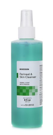 McKesson MSA Rinse-Free Perineal Wash Liquid 8 oz. Pump Bottle Herbal Scent - 53-28133