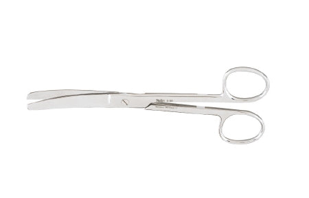 Miltex - Operating Scissors 6-1/2 Inch Length OR Grade German Stainless Steel NonSterile Finger Ring Handle Curved Blade Blunt Tip / Blunt Tip - 5-58
