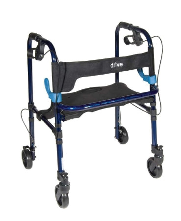 Drive Medical Clever-Lite 4 Wheel Rollator Blue Aluminum Frame - 10230