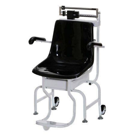 Health O Meter - Chair Scale Balance Beam Display 440 lbs./ 200 kg Capacity Black/ White Analog - 445KL