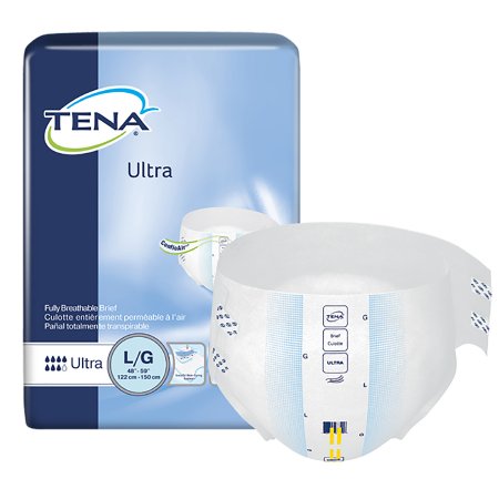 TENA Ultra - Unisex Adult Incontinence Brief Large Disposable Heavy Absorbency - 67351