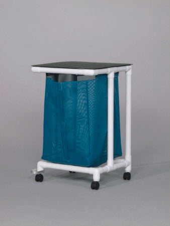 IPU Standard Jumbo Single Hamper with Bag 4 Casters 55 gal. - VL JH1 FP MESH WINEBERRY