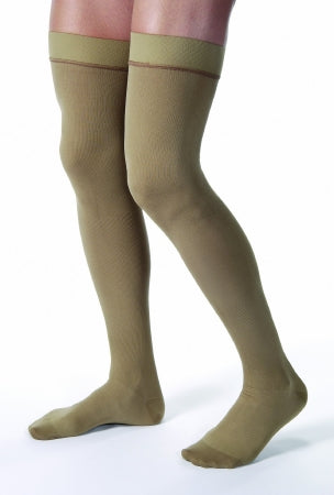 BSN Medical Jobst Compression Stockings JOBST Thigh High Large Khaki Closed Toe - 115406