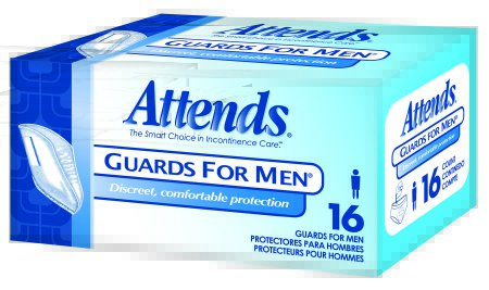 Attends Healthcare Products Attends Guards For Men Bladder Control Pad Light Absorbency Polymer One Size Fits Most Male Disposable - G0400
