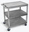 Luxor - Utility Cart Polyethylene Plastic 32 X 24 X 33 Inch Gray Shelves Flush with Lip - HE33-G
