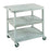 Luxor Utility Cart Polyethylene Plastic 32 X 24 X 33 Inch 3 Shelves Gray - HE33-G