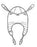 Hoyer - Full Back Sling 4 Point With Head Support Large 500 lbs. Weight Capacity - NA1070