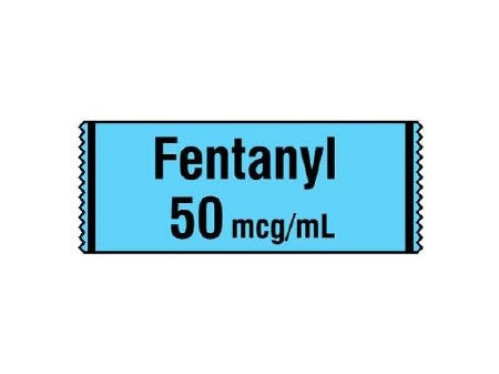 Shamrock Scientific Pre-Printed Label Anesthesia Label FENTANYL / 50 mcg / mL Blue 1/2 X 500 Inch - SA-2420