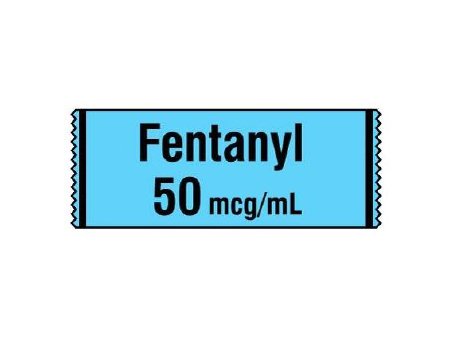 Shamrock - Drug Label Anesthesia Label FENTANYL 50 mcg / mL Blue 1/2 X 1 Inch - SA-2420